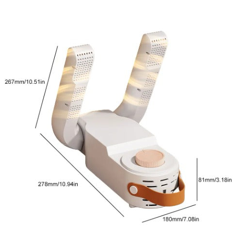 SECADOR ELÉCTRICO DE ZAPATOS PORTATIL CON LUZ UV